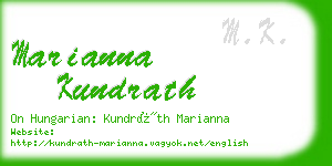 marianna kundrath business card